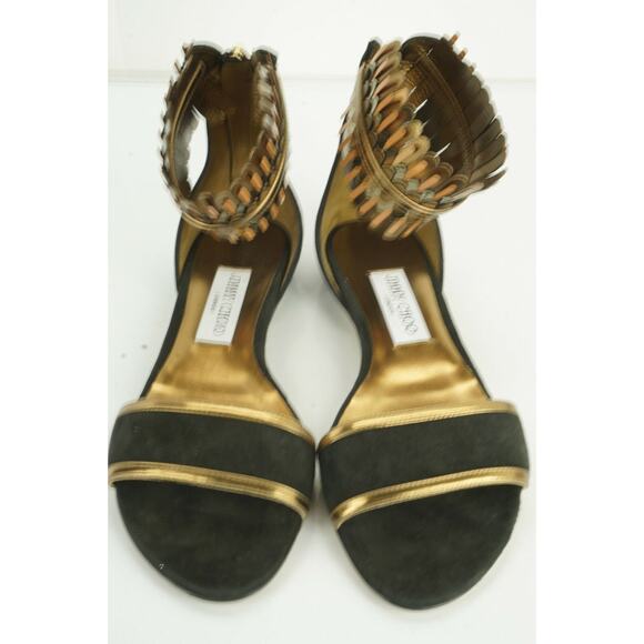 Jimmy Choo Kimro Fringe Ankle Strap Flat Sandals Size 38 Women's $995 NIB Toe - Picture 12 of 12